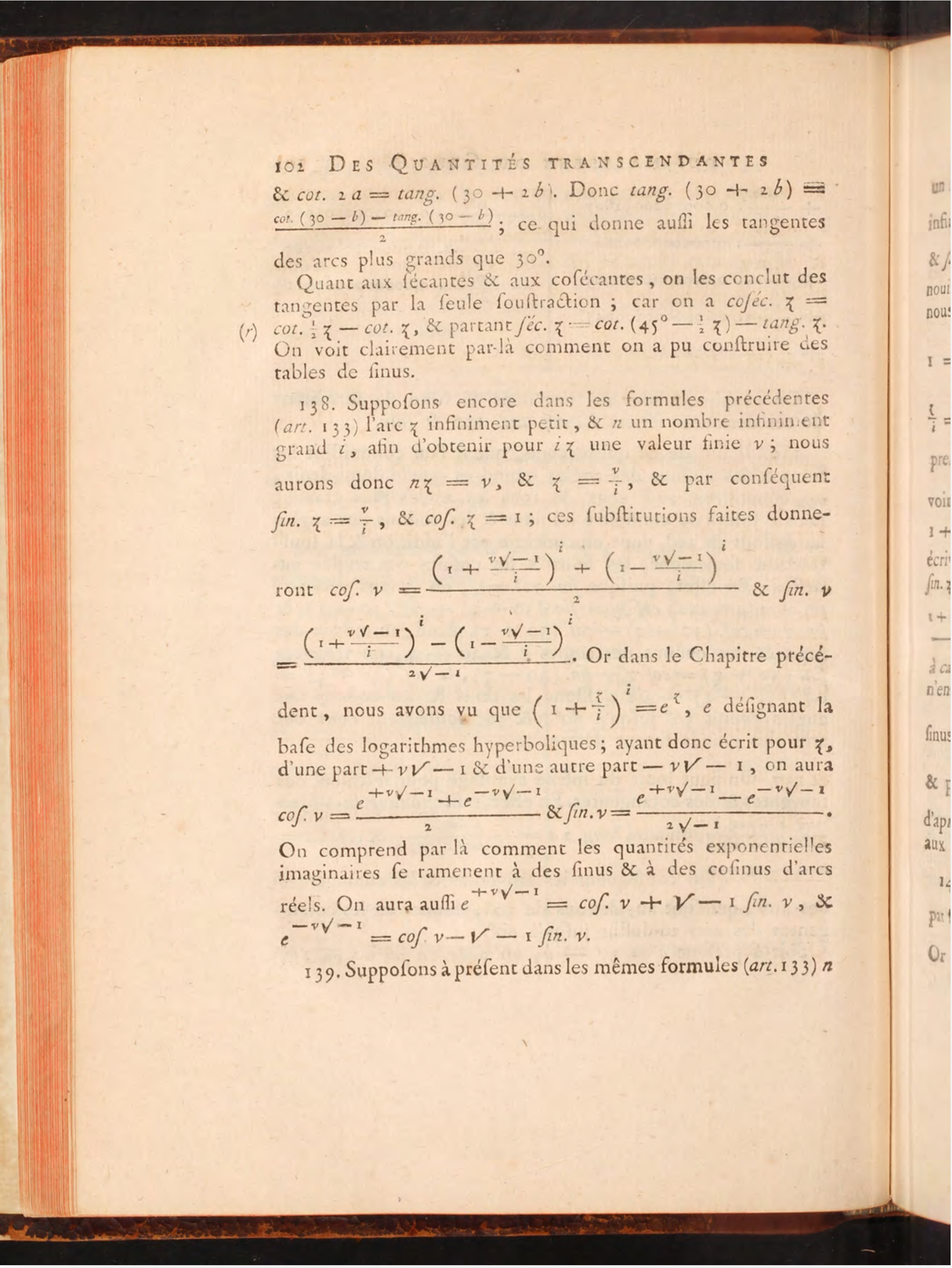 Euler's derivation connecting exponentials to trigonometry